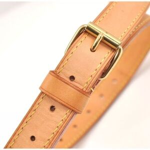 Authentic Louis Vuitton Vintage Leather Shoulder Strap Beige 43.3" LV 9350K
